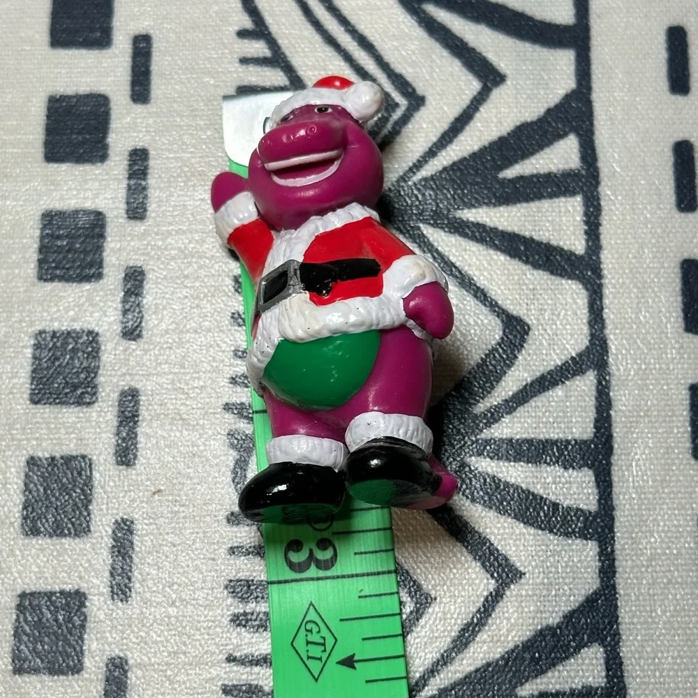 Barney the dinosaur Christmas Santa figurine Cake‎ Topper- 1993